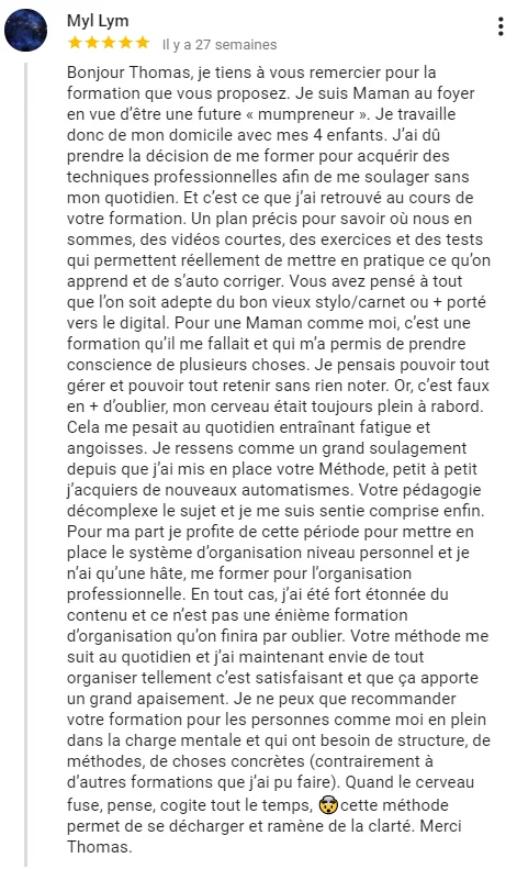 Témoignage Google Myl lym Handy