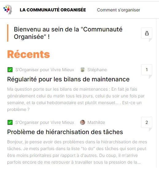 Communautée organisee